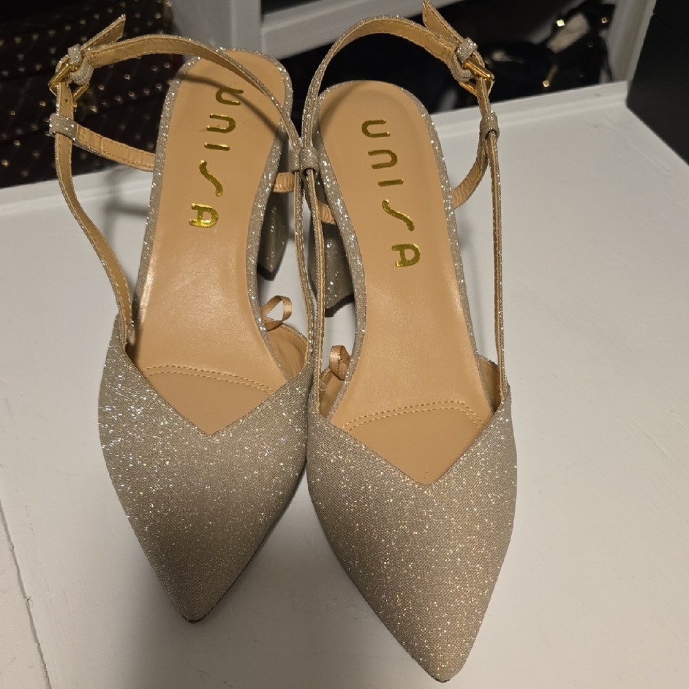 Unisa Sparkling Gold Women's Heels